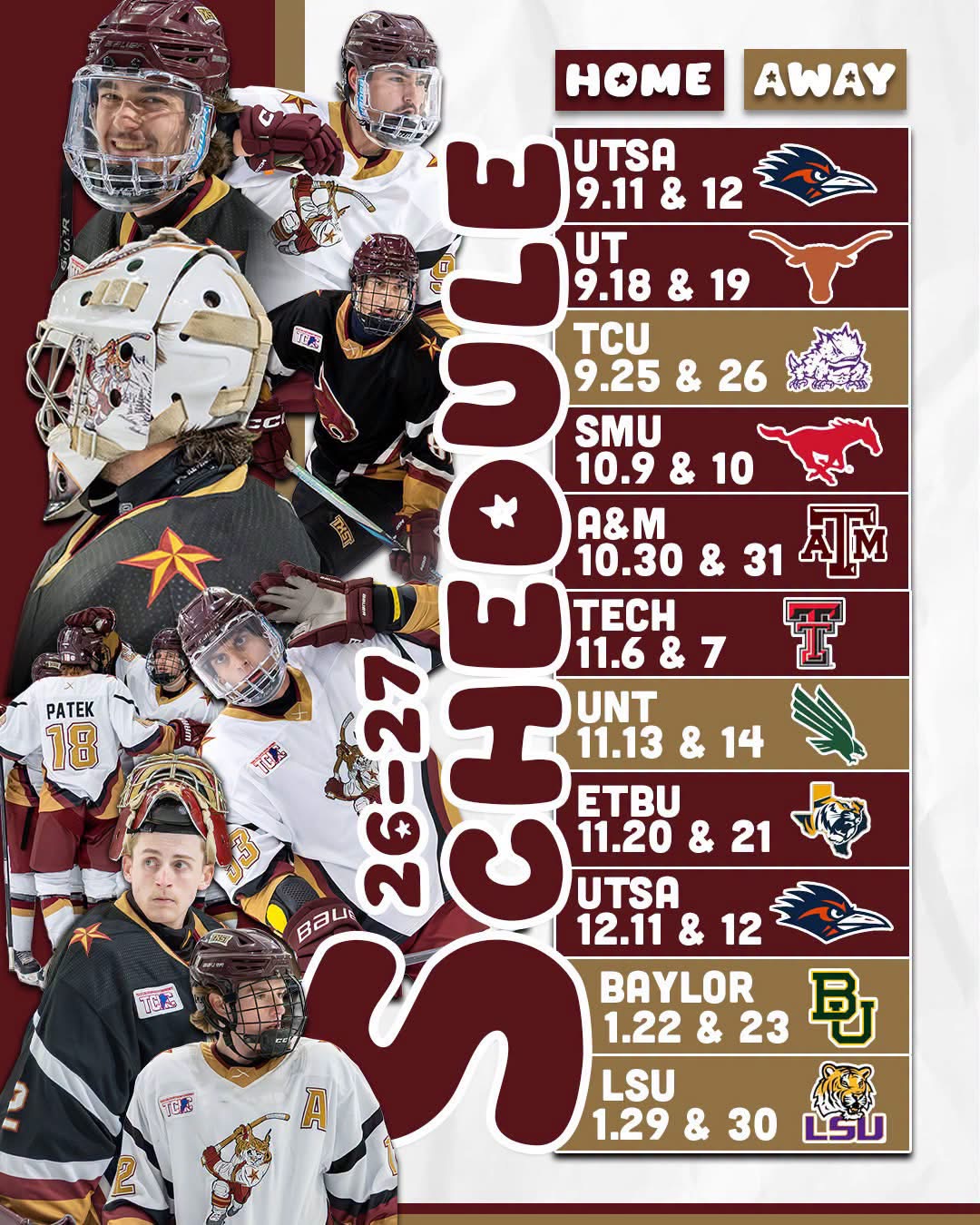 This is a picture of hockey schedule